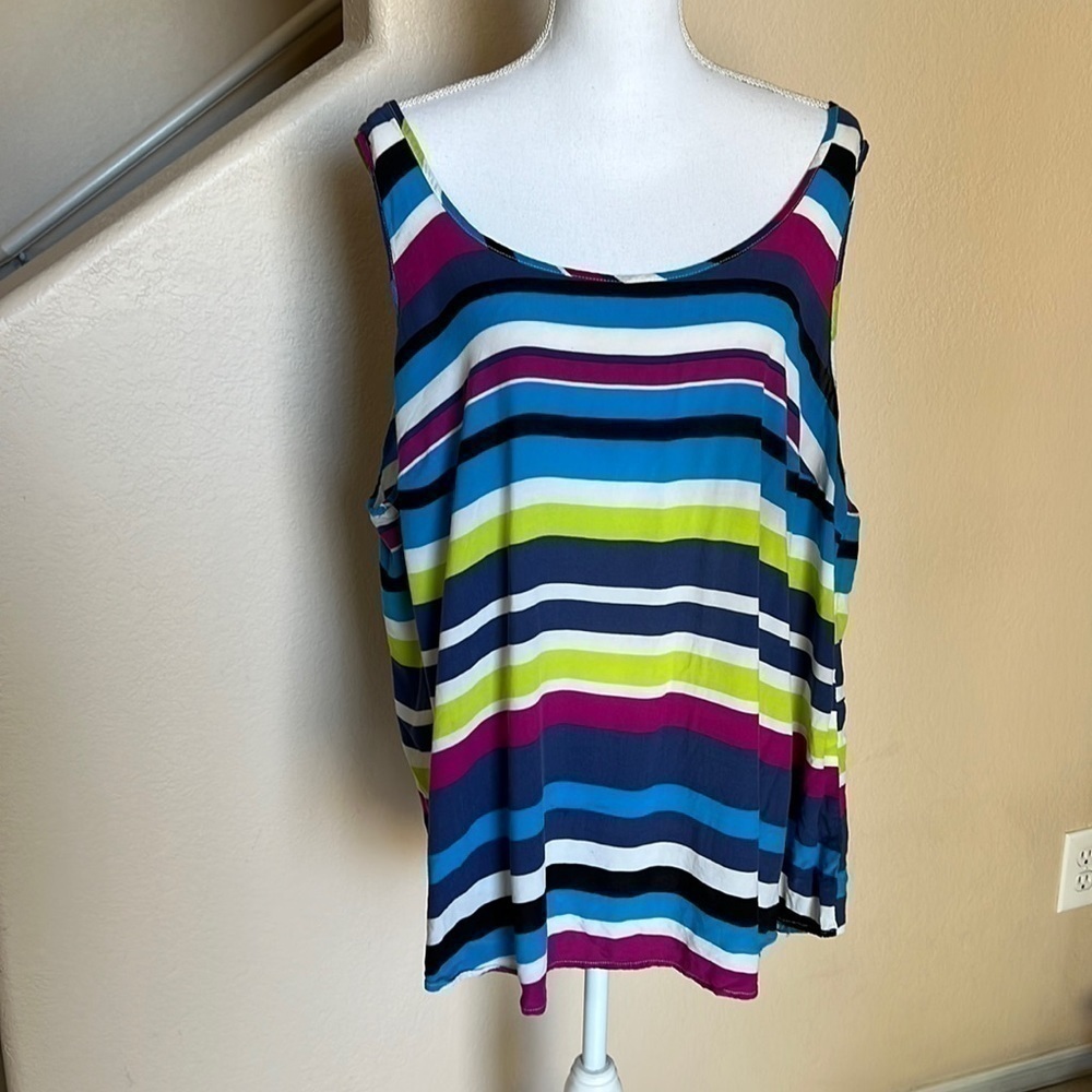 Torrid striped v-neck tank top